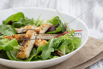 roasted chicken with mix salad