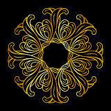 Golden floral pattern