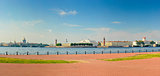 Nice panoramic view of the Spit of Vasilievsky Island, St. Peter