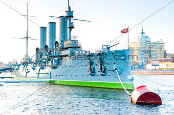 Famous landmark Petersburg-Cruiser Aurora