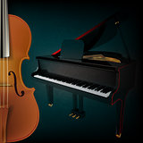 abstract music background with violin and piano