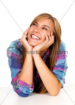 beautiful teen woman smiling