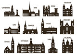 Silhouettes of cities