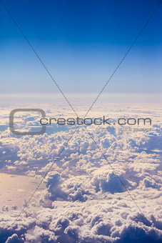 Cloudscape. Blue sky and white cloud.