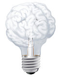 Brain light bulb