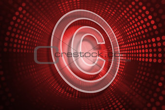 Composite image of copyright symbol