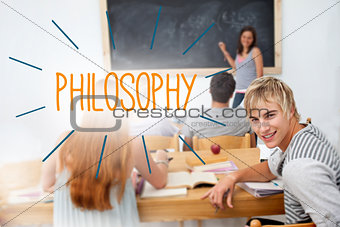 Philosophy against students in a classroom