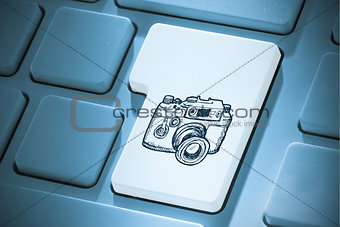 Composite image of camera on enter key