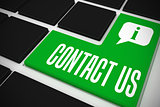 Contact us on black keyboard with green key