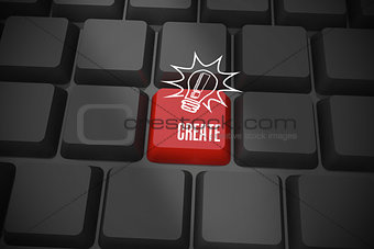 Create on black keyboard with red key