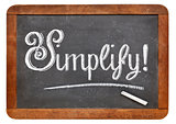 simplify word on blackboard