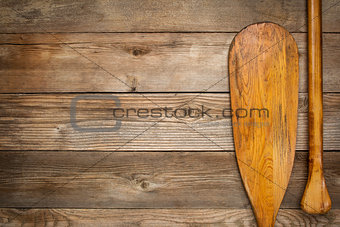blade and grip of canoe paddle