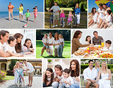 Montage Happy Families Parents & Children Lifestyle 