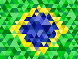 Geometric of Brazil flag 