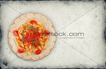 Italian pasta with vegetables