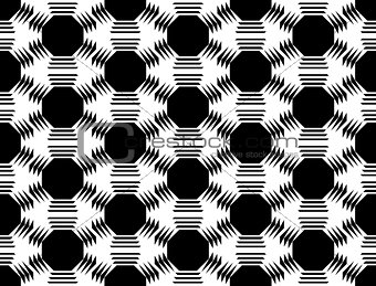 Design seamless monochrome octagon pattern
