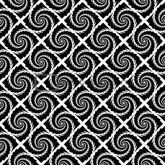 Design seamless monochrome vortex pattern