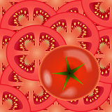Sliced tomato vegetables