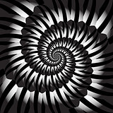 Design monochrome helix movement illusion background