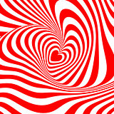 Design heart whirl rotation heart background