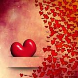 Valentine's day or Wedding  background with hearts