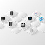 Abstract background. Cloud storage concept