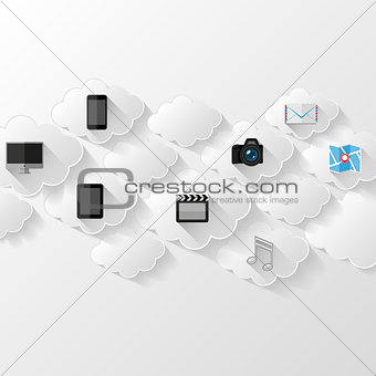 Abstract background. Cloud storage concept