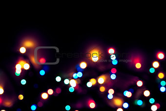 defocused abstract colorful christmas lights 