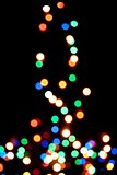 christmas tree with the lights defocused