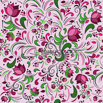 seamless classic rose background vector illustration art