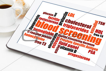 blood screening health concept 