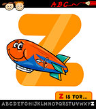 letter z with zeppelin cartoon illustration