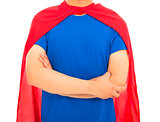 man with super hero shirt