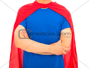 man with super hero shirt