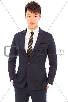  young   businessman isolated on white