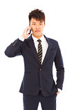 young businessman talking on the phone