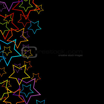Background with colorful stars