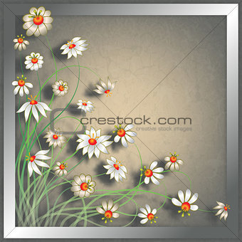 abstract grunge color floral background