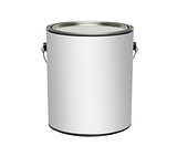White paint can, isolated