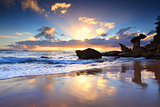 Beach sunrise at Noraville NSW Australia