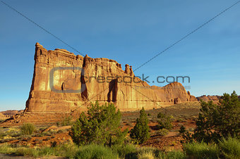 Sandstone Tower in the Arches National , Utah, USA