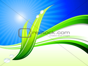 Plant pn Abstract Wave Background