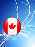 Canada Flag Button on Abstract Light Background