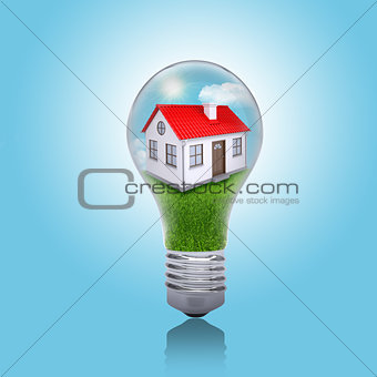 House in the light bulb