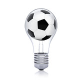 Soccer ball inside the bulb