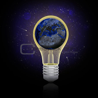 Earth inside the bulb