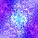 Abstract blue-violet round pattern with lights