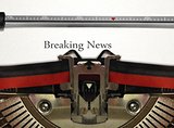 Typewriter with Breaking News