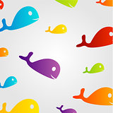 Colorful dolphin background