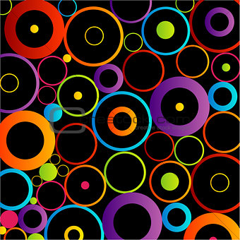 Background with colorful rings